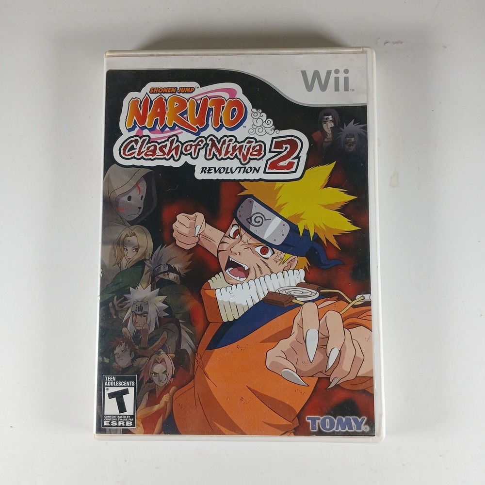 Naruto Clash of Ninja Revolution 2 Wii Fighting Game Complete w Case Manual Tomy